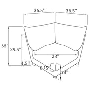 Coaster Furniture Sasha Barely Black Corner Chair