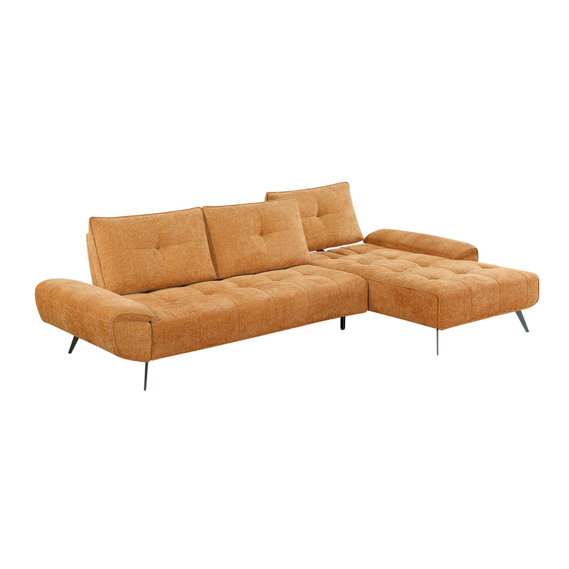 Home Elegance Dominic Beige 2pc Sectional with Right Chaise