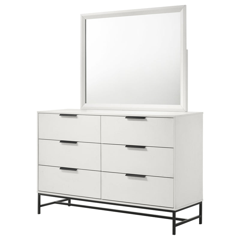 Coaster Furniture Sonora White Dresser with Mirror