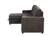 Global Furniture U0203 Dark Grey Reversible Pull Out Sofa Bed