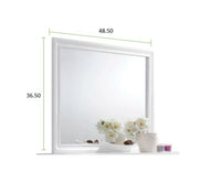 Galaxy Home Matrix White Wood Mirror