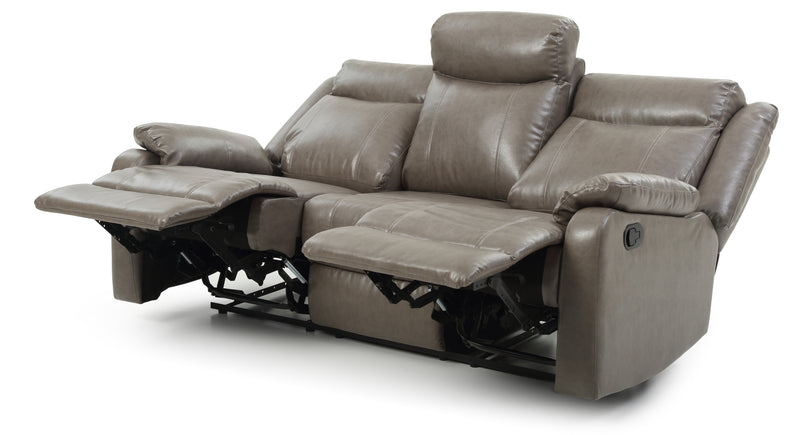 Glory Furniture Ward Black Faux Leather Double Reclining Sofa