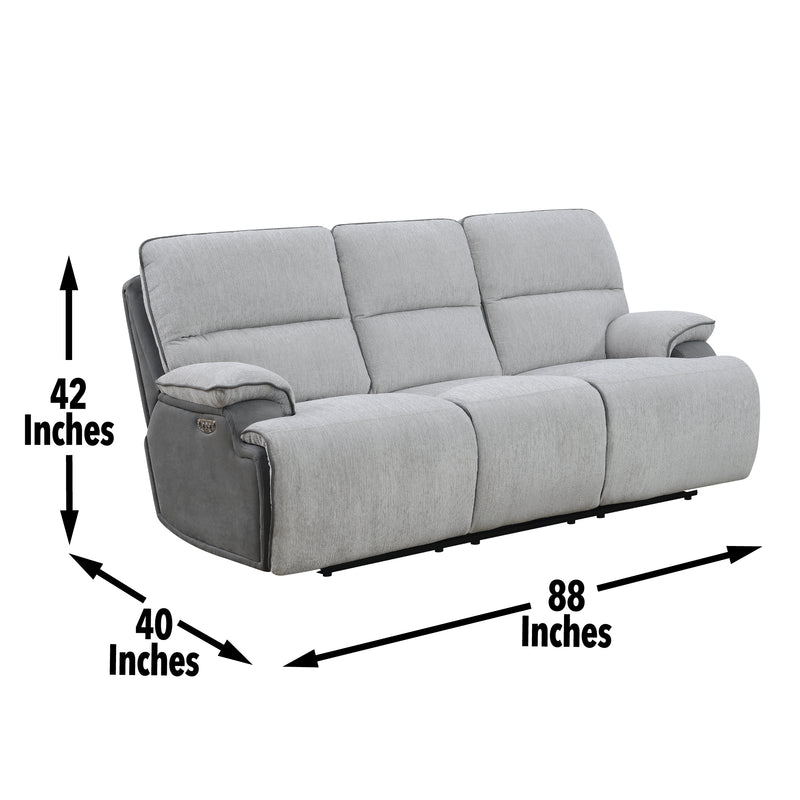 Steve Silver Cyprus Gray Recliner Sofa