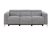 Global Furniture U8521 Dark Grey Taupe Power Reclining Sofa