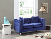 Glory Furniture Paige Gray Velvet Loveseat