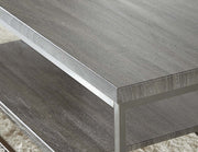 Steve Silver Lucia Gray Black Nickel Chairside End Table