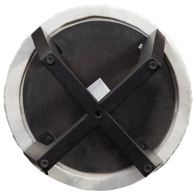 Steve Silver Chrissy White Marble End Table