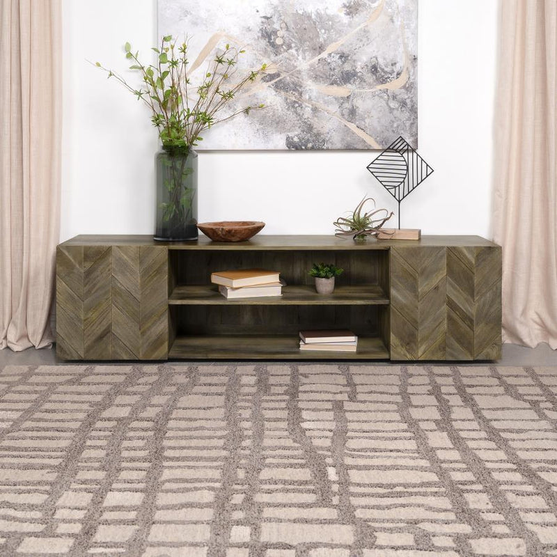 Coaster Furniture Keese Mango Brown 2 Door 70 Inch TV Stand