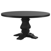Coaster Furniture Florence Distressed Black Pedestal Dining Table