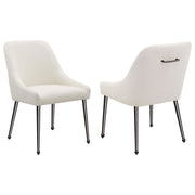 2 Coaster Furniture Mayette Ivory Black Dining Side Chairs