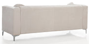 Glory Furniture Pompano Ivory Velvet Sofa