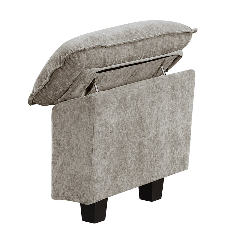 Home Elegance Dublin Pewter 6pc Modular Sectional with Ottoman