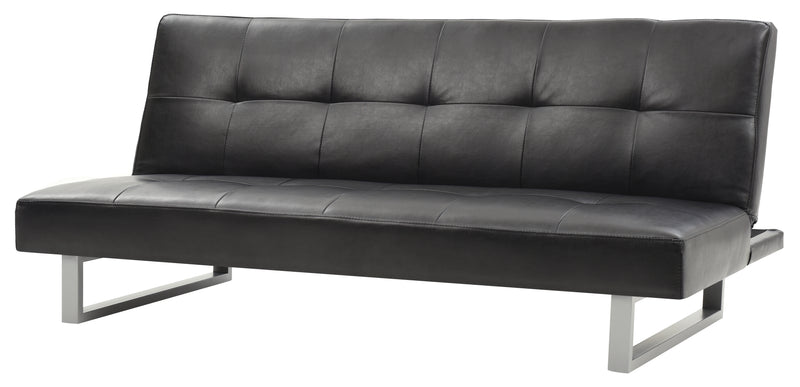 Glory Furniture Chroma Black Faux Leather Sofa Bed
