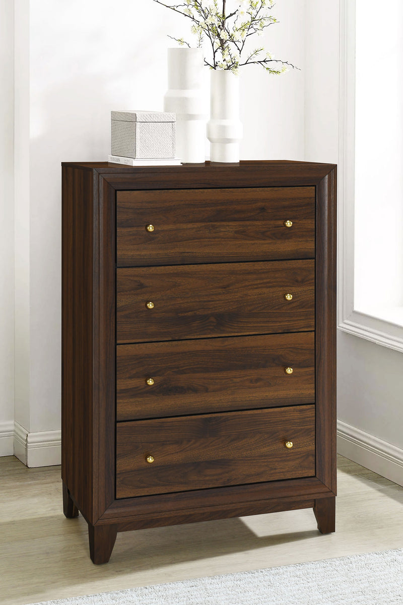 Coaster Furniture Welsley Walnut Brown 4 Drawer Chest
