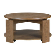 Home Elegance Brown Round 3pc Coffee Table Set