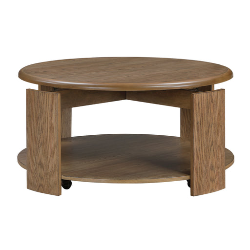 Home Elegance Brown Round 3pc Coffee Table Set