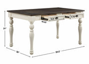 Steve Silver Joanna Ivory Mocha 4 Drawers Dining Table
