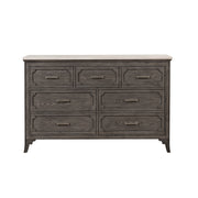 New Classic Furniture Lisbon Gray Marble Top Dresser