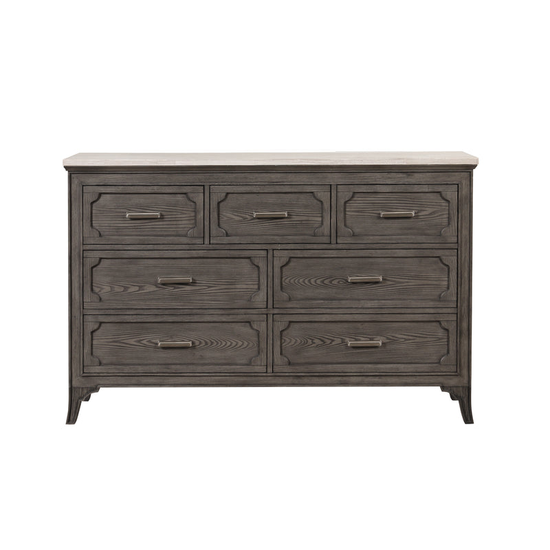 New Classic Furniture Lisbon Gray Marble Top Dresser