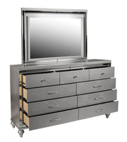 New Classic Furniture Valentino White Dresser and Mirror