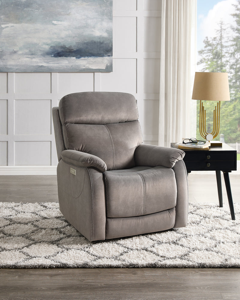 Steve Silver Surrey Gray Power Recliner