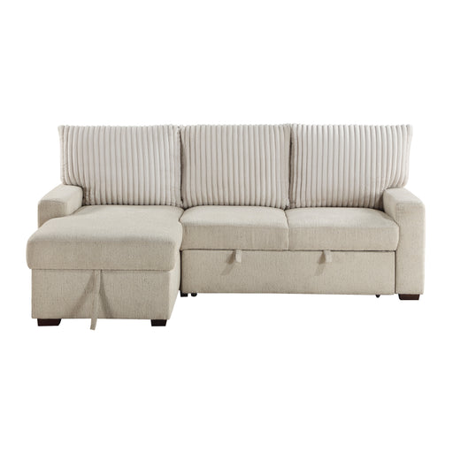 Home Elegance Gallatin Beige 2pc Sectional with Left Chaise