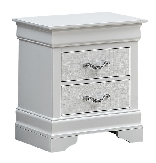 Glory Furniture Lorana White Pearl Nightstand