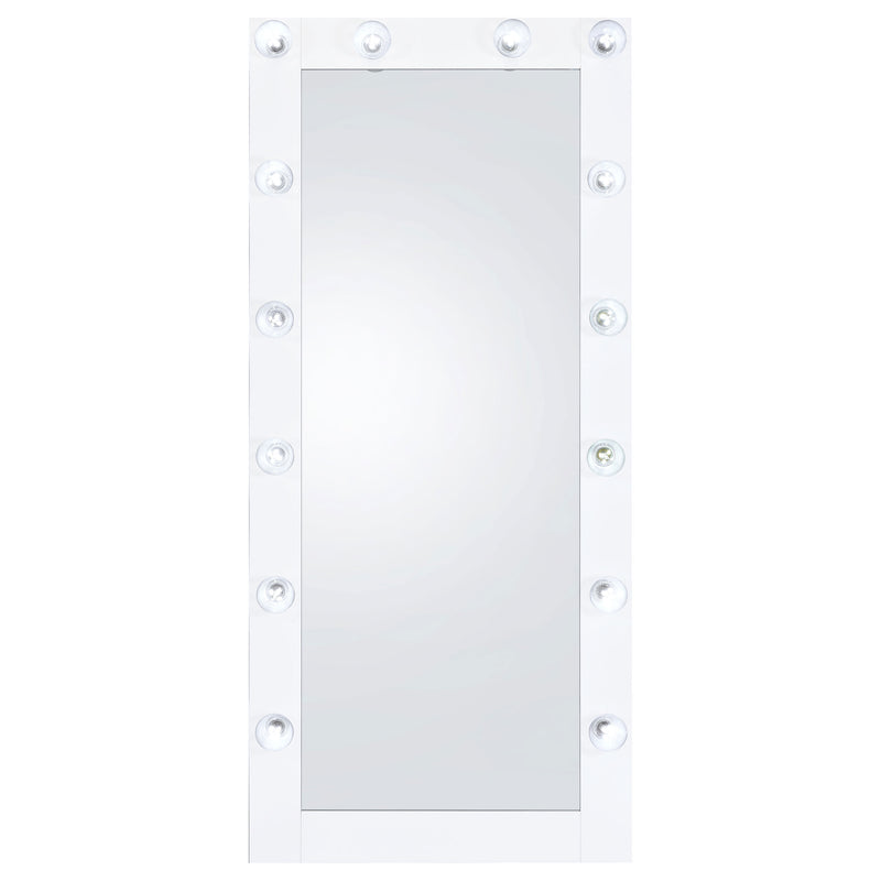 Coaster Furniture Zayan White LED Floor Mirror