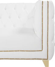 Meridian Furniture Michelle White Vegan Leather Chair