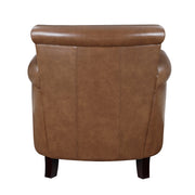 Home Elegance Braintree Brown Leather Accent Chair