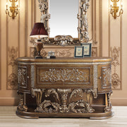 Acme Furniture Constantine Brown Gold Dresser And Mirror