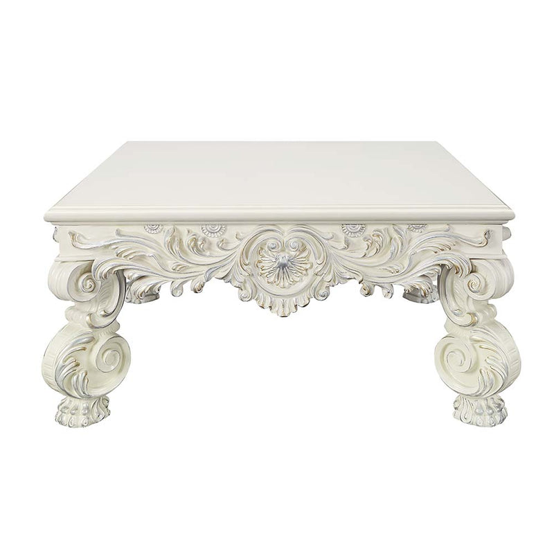 Acme Furniture Adara Antique White 3pc Coffee Table Set