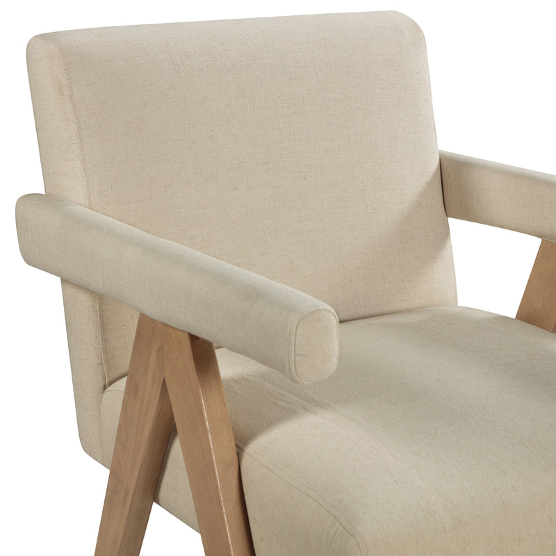 Steve Silver Helen Brown Cream Accent Chair