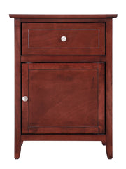 Glory Furniture Izzy White 1 Drawer 1 Door Nightstand