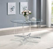 Coaster Furniture Keeling Silver Dining Table
