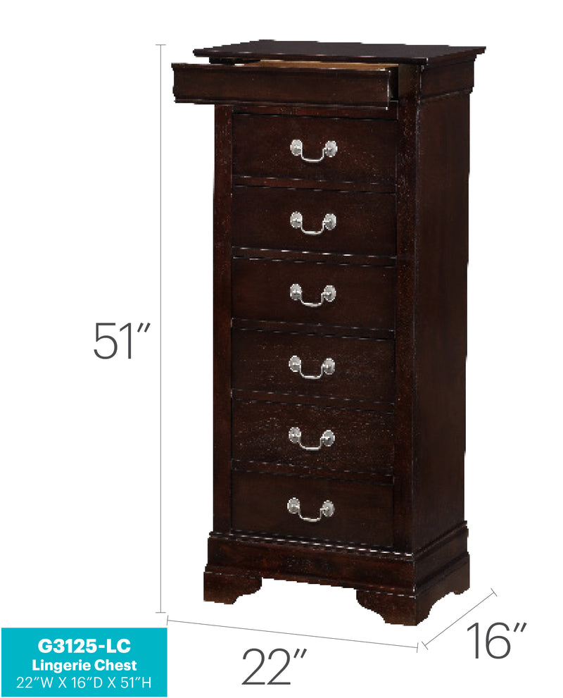 Glory Furniture Louis Phillipe Gray Lingerie Chest