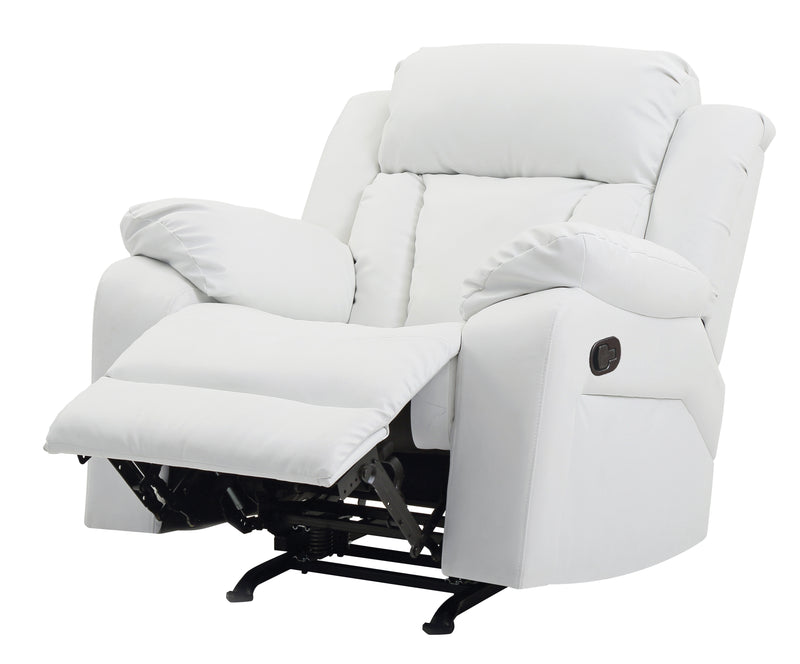 Glory Furniture Daria White Rocker Recliner