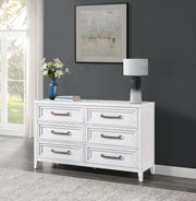 Coaster Furniture Marielle Distressed White 6 Drawer Dresser