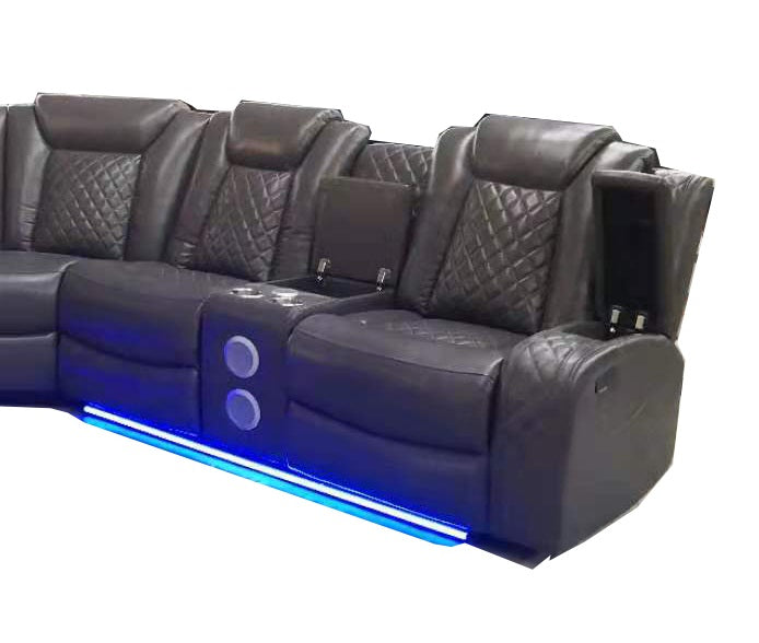 New Classic Furniture Orion Black Power Headrest Footrest Sectional