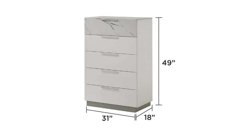 Galaxy Home Mist White Chest