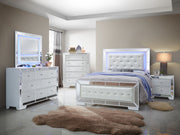 Glory Furniture Hollywood Hills Silver Champagne Dresser And Mirror