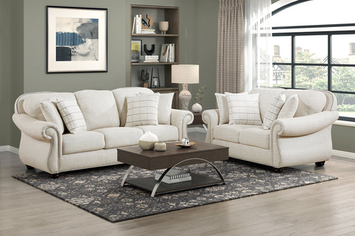 Home Elegance Attleboro Beige 2pc Living Room Set