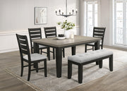 Crown Mark Bardstown Light Grey 6pc Dining Room Set