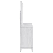Coaster Furniture Marielle Distressed White Dresser with Mirror