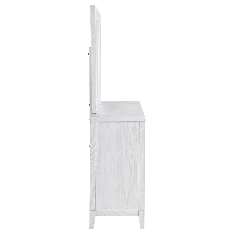 Coaster Furniture Marielle Distressed White Dresser with Mirror