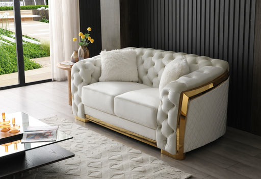 Glory Furniture Lexi Ivory Loveseat