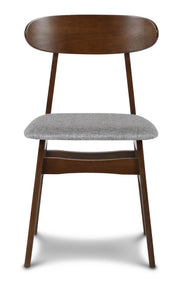 New Classic Furniture Morocco Walnut Brown Light Gray 5pc Dining Room Set