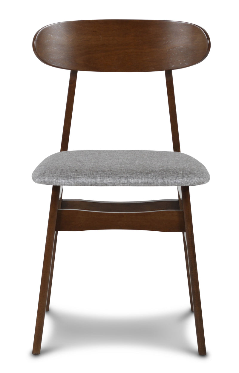 New Classic Furniture Morocco Walnut Brown Light Gray 5pc Dining Room Set