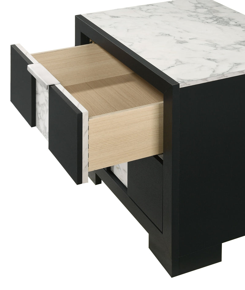 Crown Mark Rangley Black Night Stand
