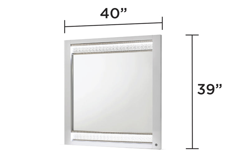 Galaxy Home Glam White Mirror